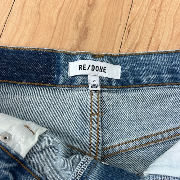 Re/Done Blue A-Line Mini Skirt - Picture 2 of 4